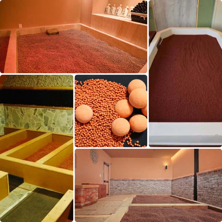 clay sauna ball application